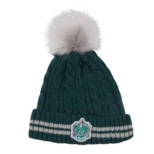 Harry Potter Beanie mit Pom-Pom - Slytherin