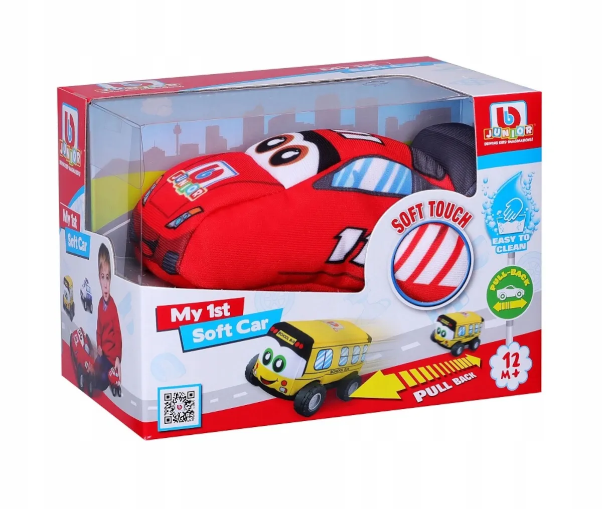 BB Junior 16-89051 - Spielzeugauto - Rennauto (rot, 14cm)