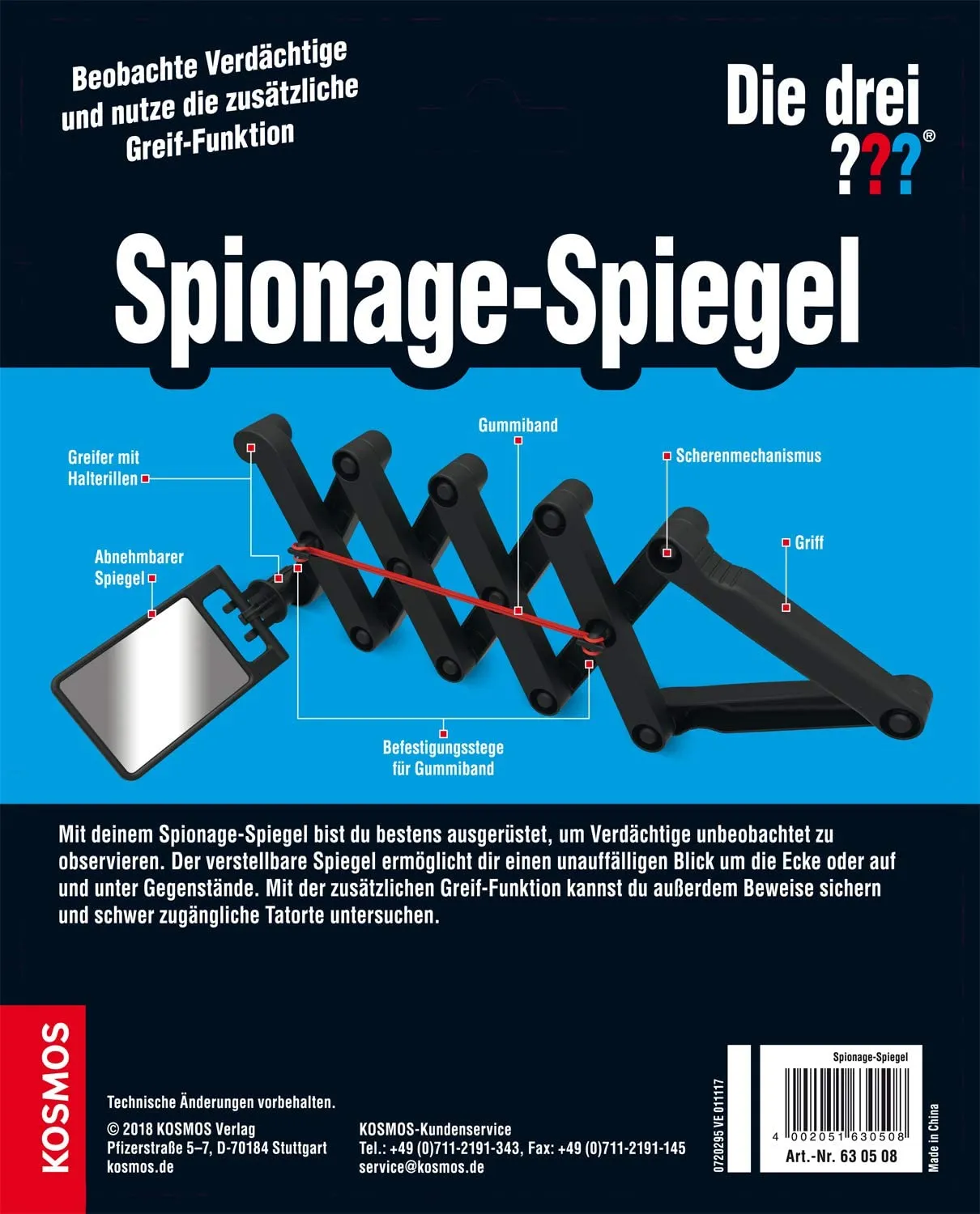 Kosmos 630508 - Die Drei ??? Fragezeichen - Spionage-Spiegel Kosmos 630508 - Die Drei ??? Fragezeichen - Spionage-Spiegel