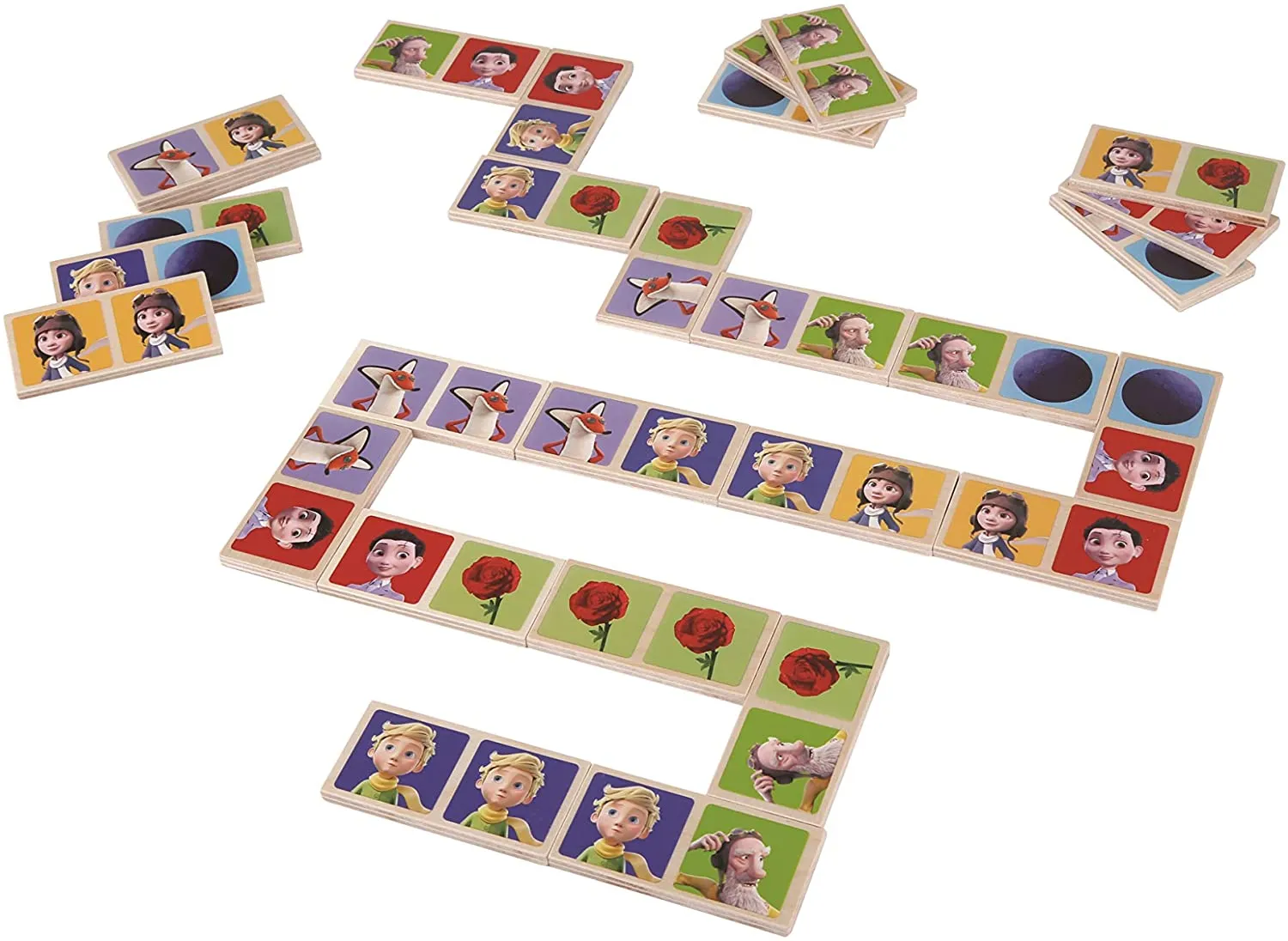 Der kleine Prinz - Spiele 3er Set (Memo, Domino, Stapelwürfel)