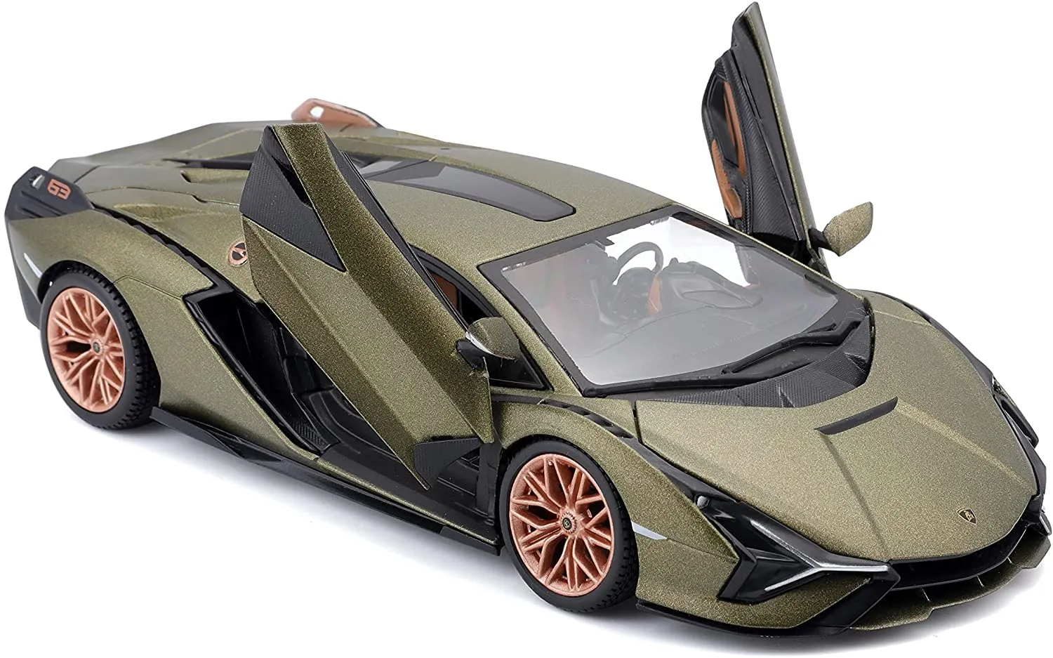 Bburago 18-21099 - Modellauto - Lamborghini Sian FKP 37 (grün, Maßstab 1:24)