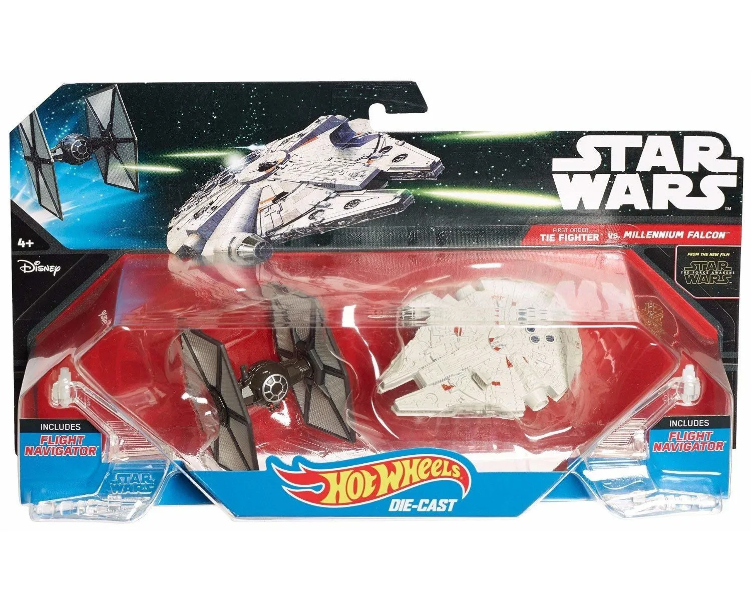 Mattel - Hot Wheels Star Wars "Tie Fighter vs. Millennium Falcon" (2er Pack)