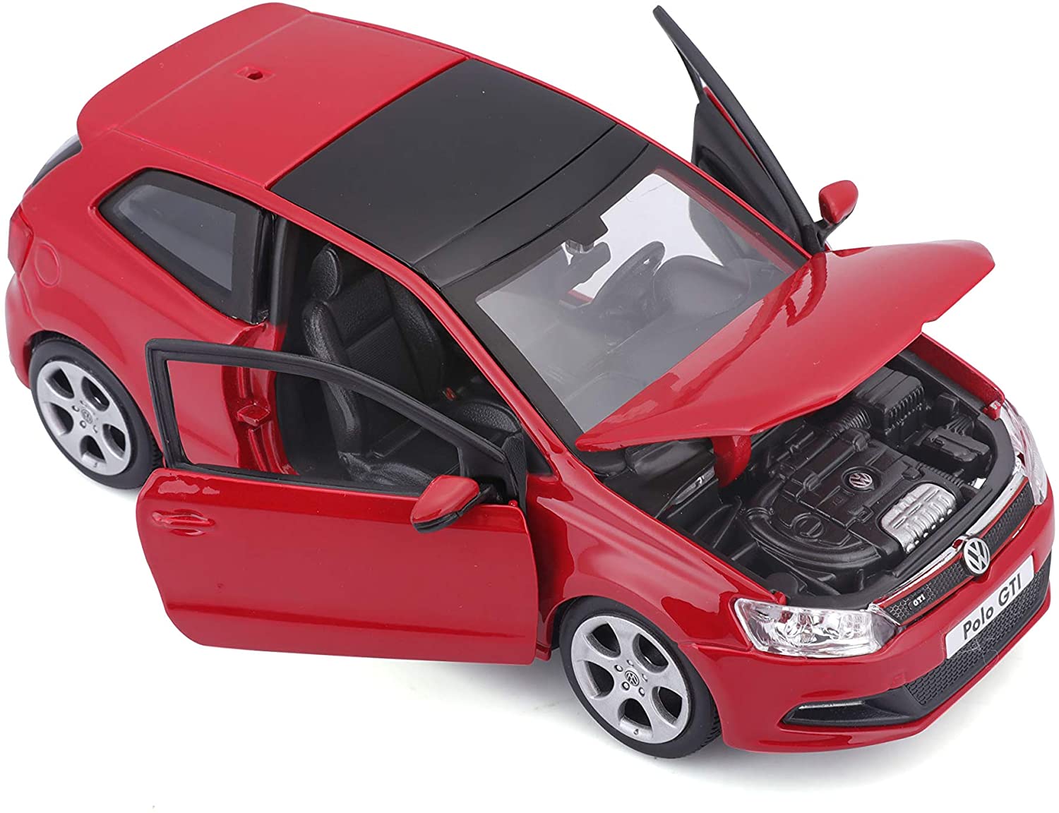 Bburago 18-21059 - Modellauto - VW Polo GTI Mark 5  (rot, Maßstab 1:24)