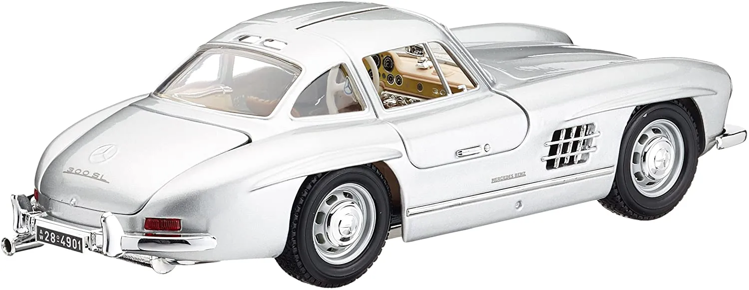Bburago 18-22023 - Modellauto - Mercedes-Benz 300SL 1954 (silber,  Maßstab 1:24)