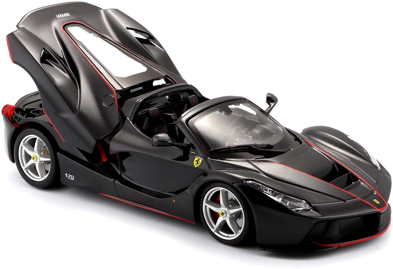 Bburago 18-26022BK - Modellauto - LaFerrari Aperta (schwarz, Maßstab 1:24)