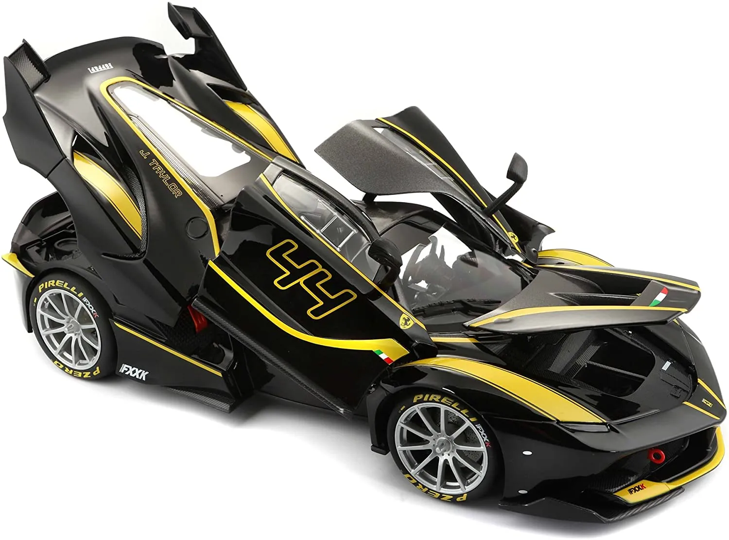 Bburago 18-16907 - Modellauto - LaFerrari FXX K Singnature (schwarz, Maßstab 1:18)