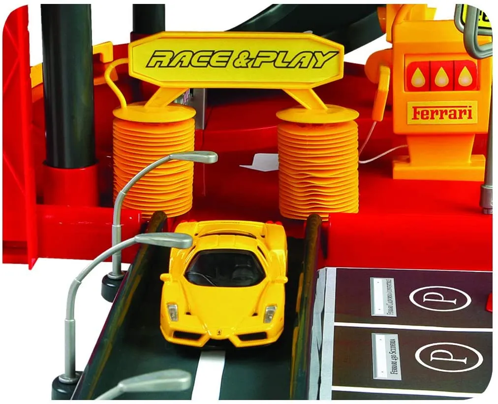 Bburago 18-31204 - Ferrari Parkhaus inkl. 2 Fahrzeugen