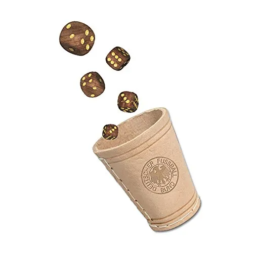 ASS - DFB Retro Spieleset, mit Leder Würfelbecher