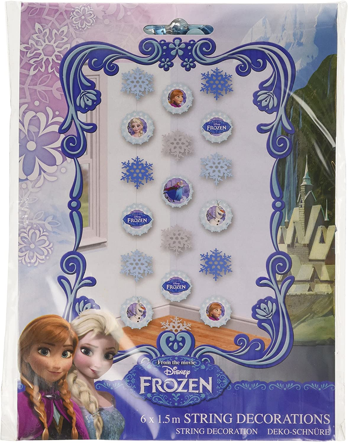 Amscan 999263 - Disney Frozen - Deckengirlande (6 Stück)