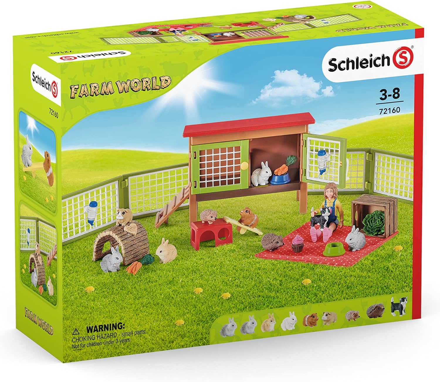 Schleich 72160 - Tierfiguren Farm World - Picknick mit kleinen Haustieren