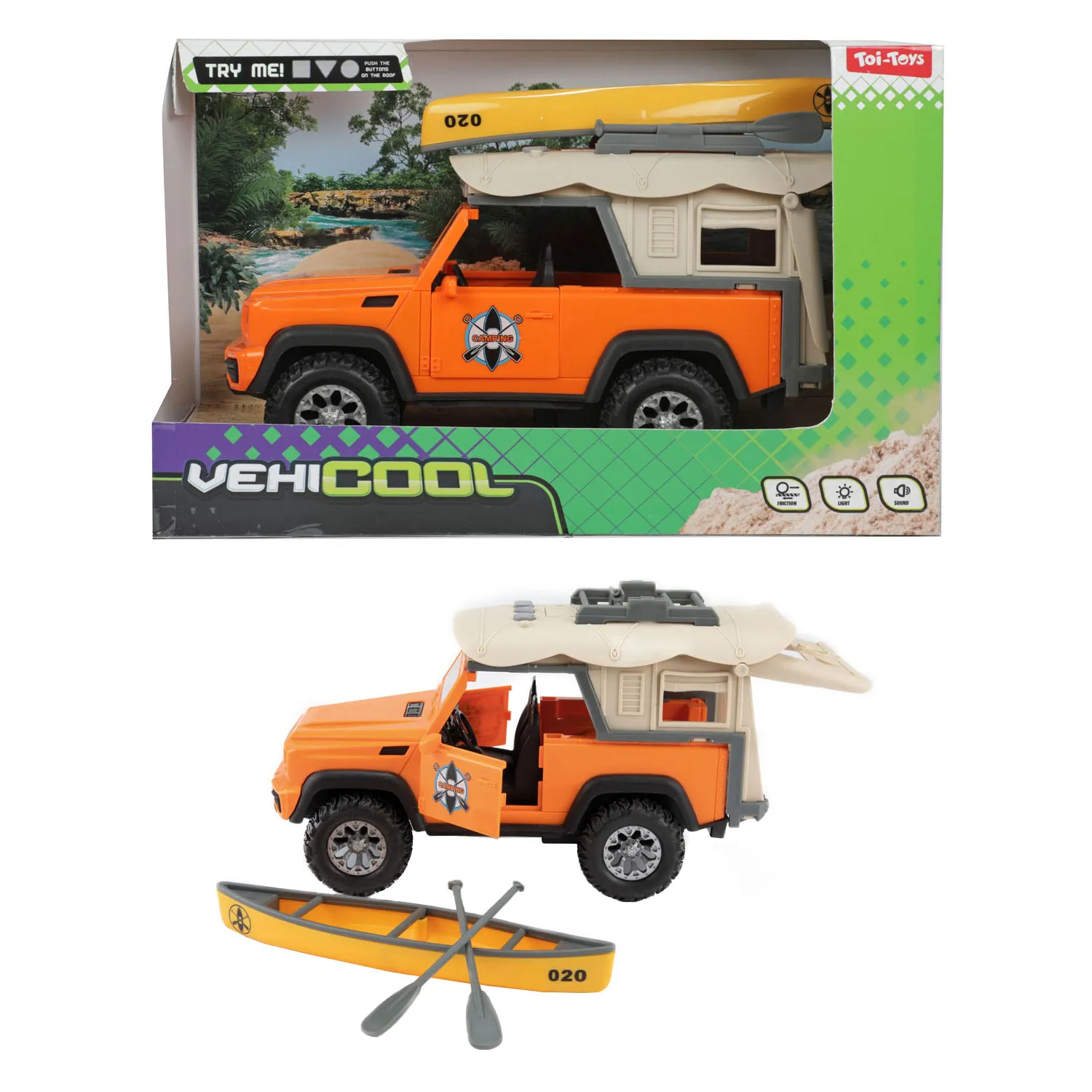 Toi-Toys 20854A  - VEHICOOL Auto 4x4 mit Dachzelt