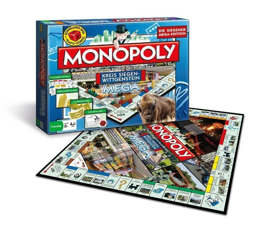 Monopoly Mega Kreis Siegen-Wittgenstein mit Zusatzset