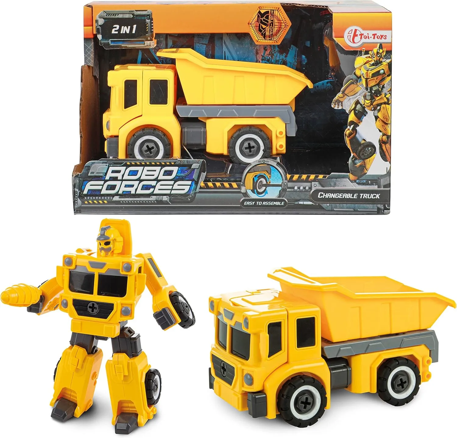 Toi-Toys ROBOFORCES Verwandlungs Roboter – Kipper Lastwagen