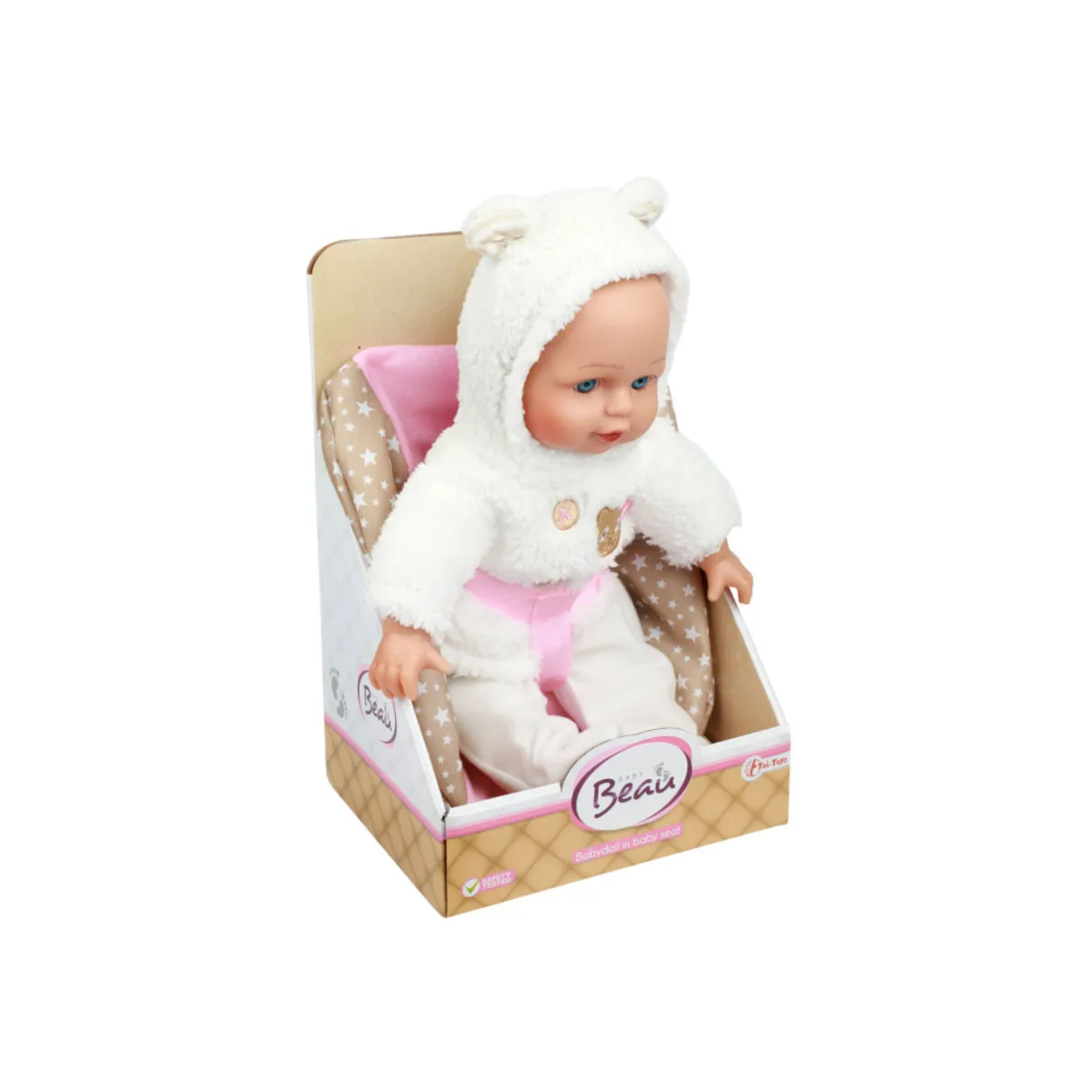 Toi-Toys 02155A - BEAU Babypuppe 33cm in Kindersitz