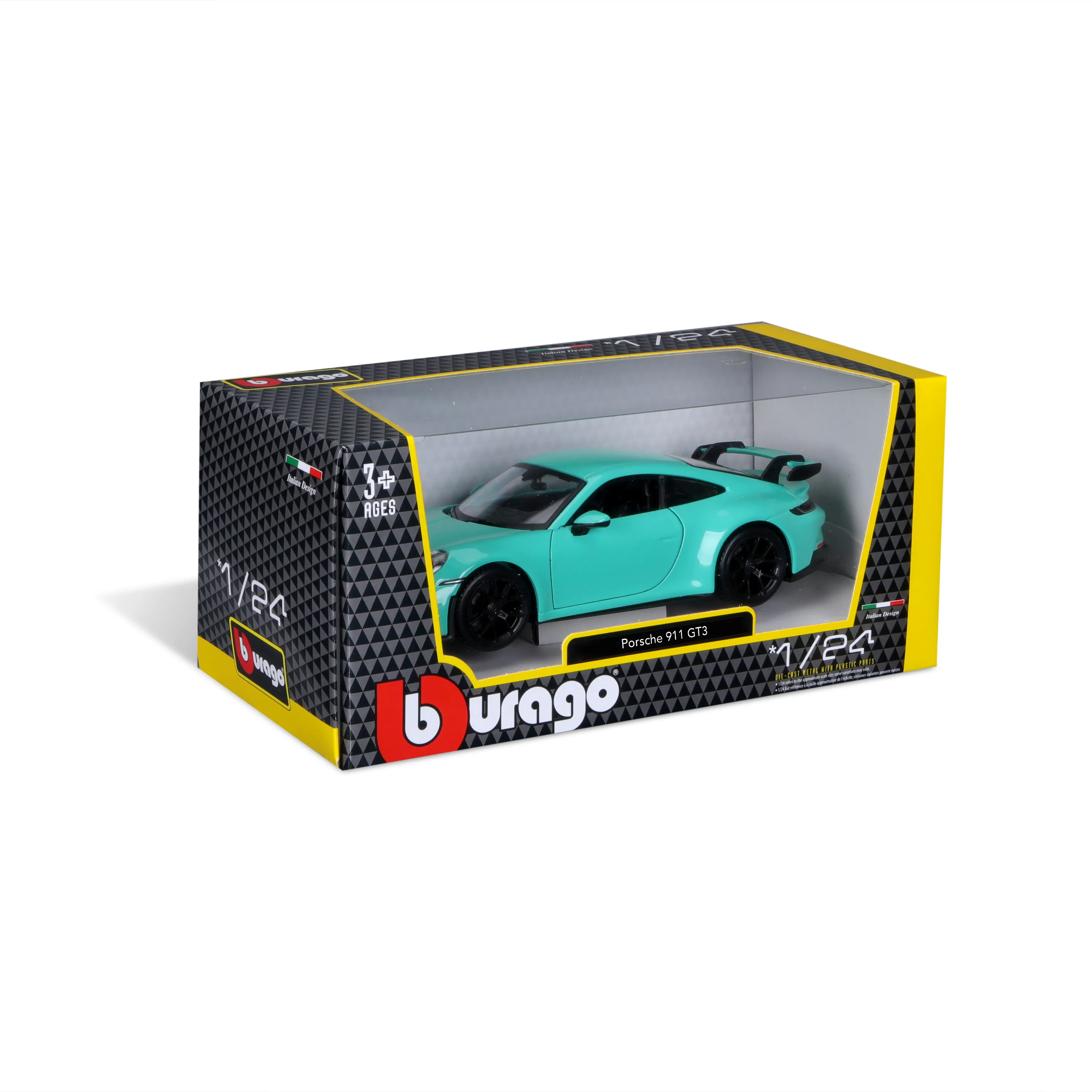 Bburago 18-21104 - Modellauto - Porsche 911 GT3 '21 (grün, Maßstab 1:24)