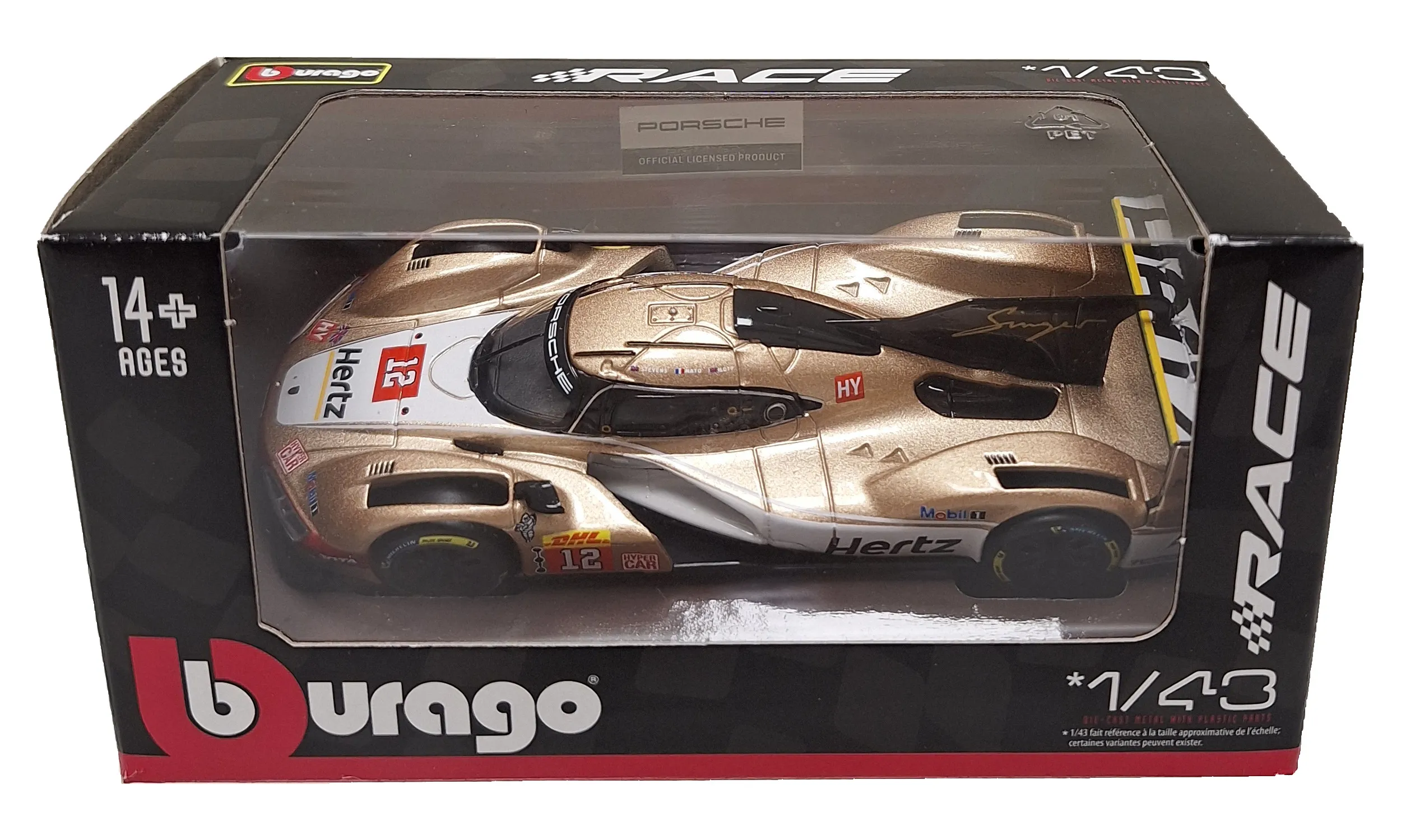 Bburago 18-60057P3 - Modellauto - Porsche 963 Team Jota Hertz #12 (Maßstab 1:43)