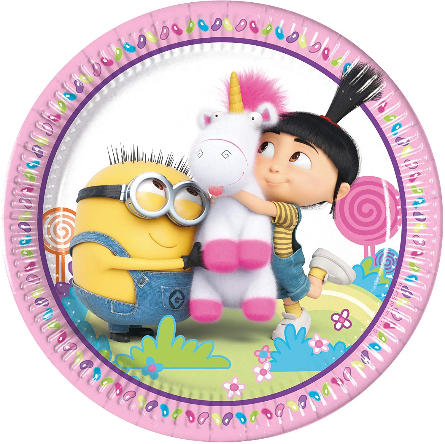 Procos - Minions Einhorn - Pappteller (Ø23cm, 8 Stück)