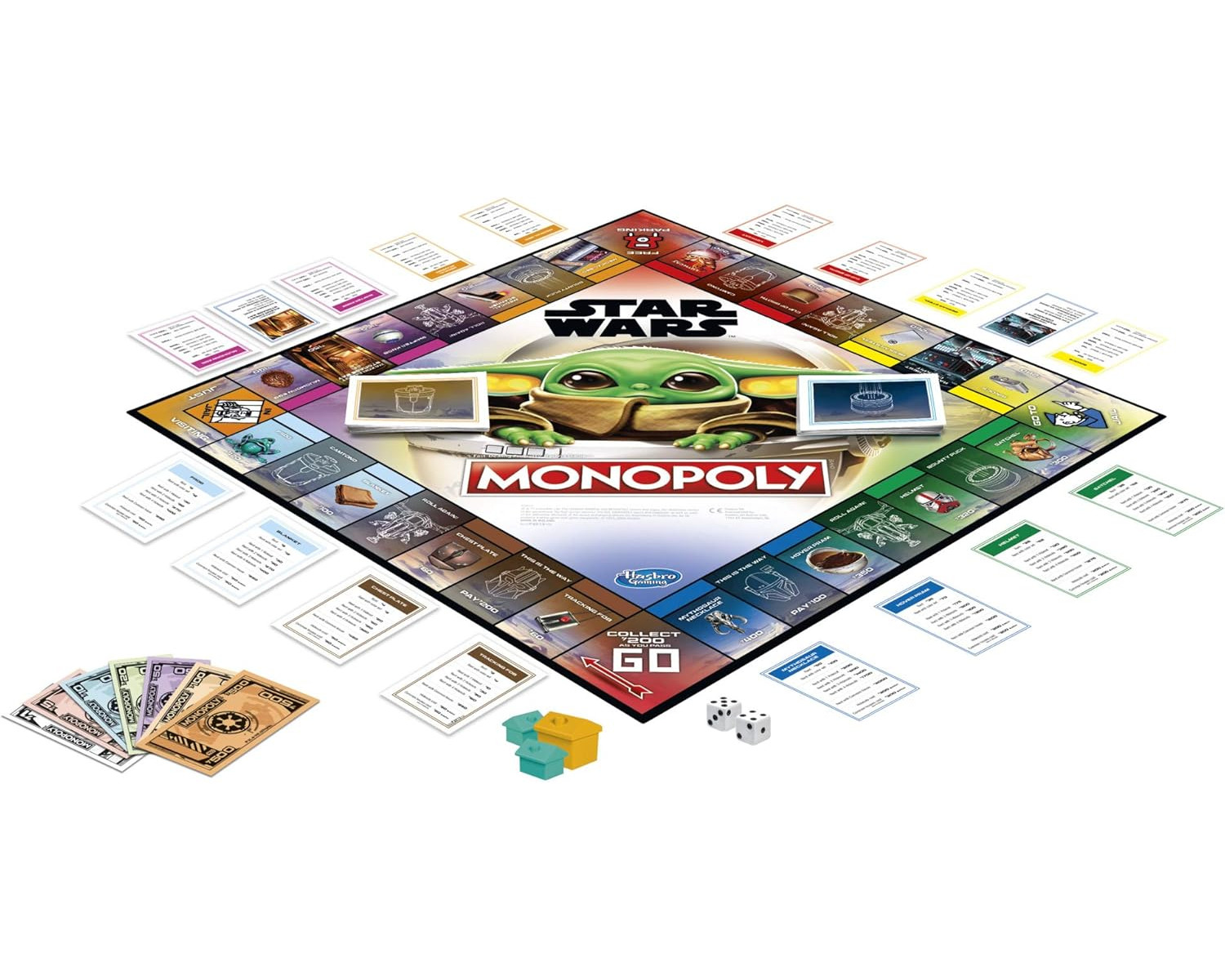 Hasbro F2013 - Brettspiel - Monopoly Star Wars Mandalorian (Englisch)