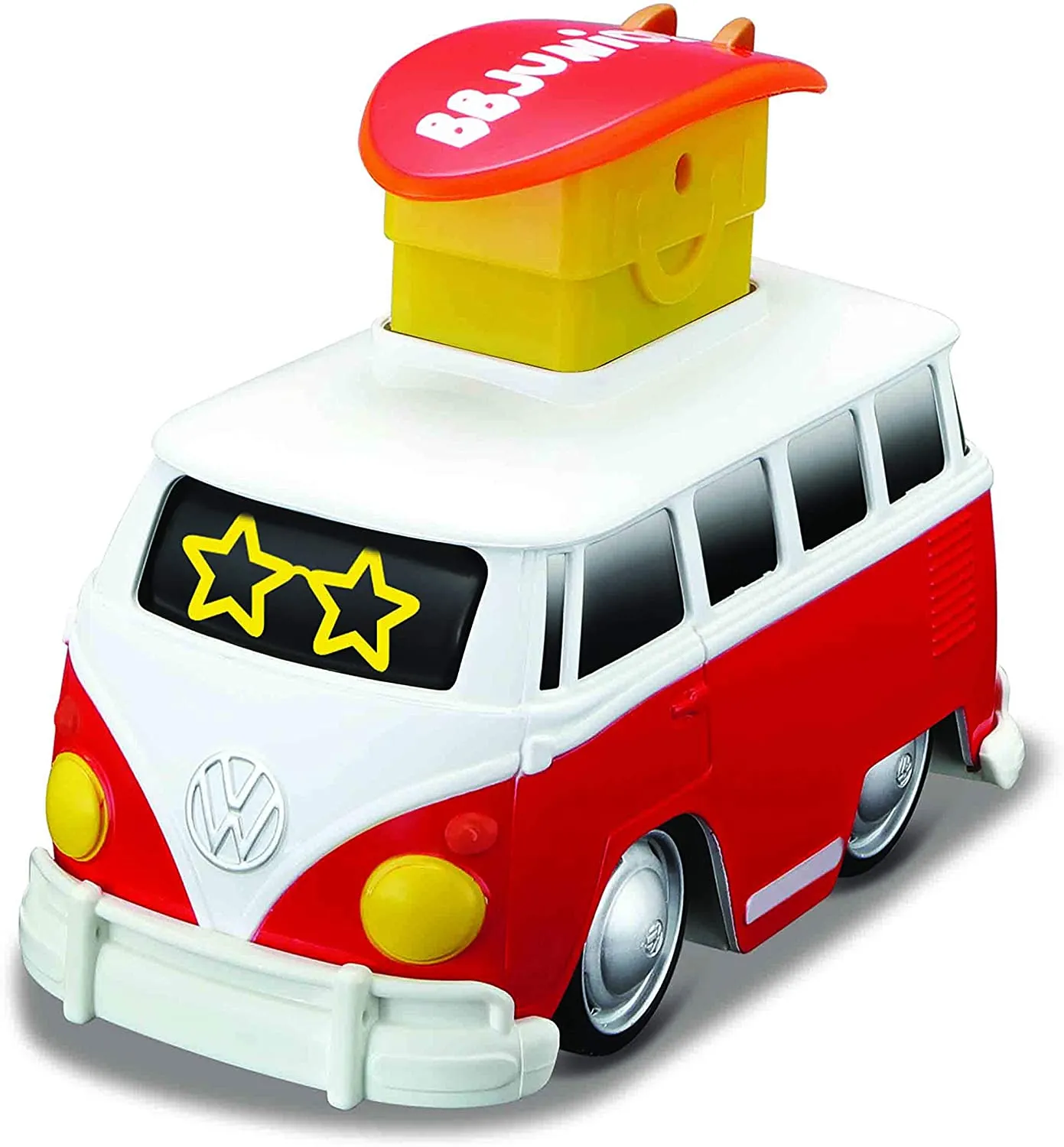 BB Junior 16-85110 - Spielzeugauto - Volkswagen Bulli Samba Press & Go (rot)