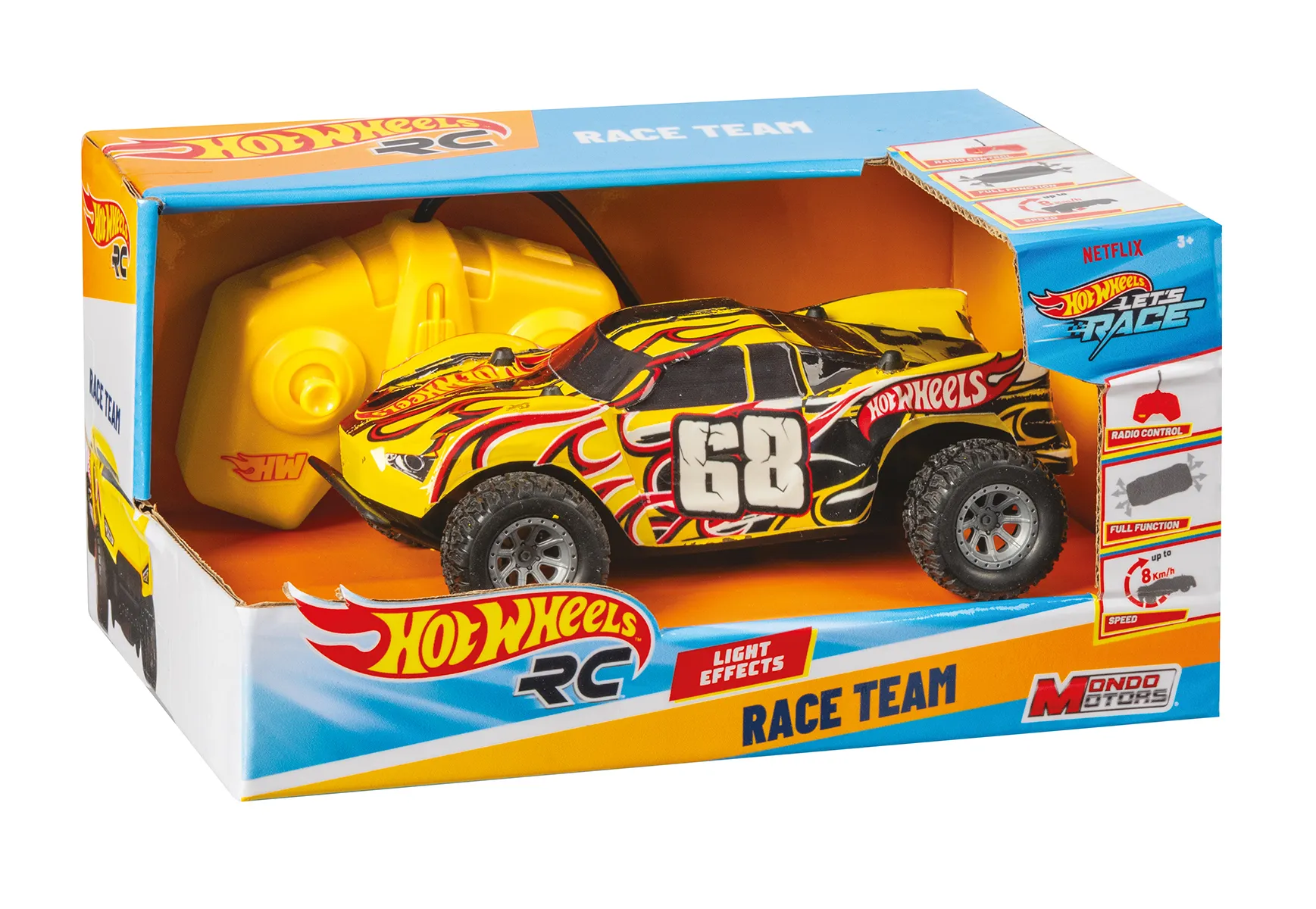 Happy People 30210 - Ferngesteuertes Auto - Hot Wheels Lets's Race Team (Maßstab 1:28)