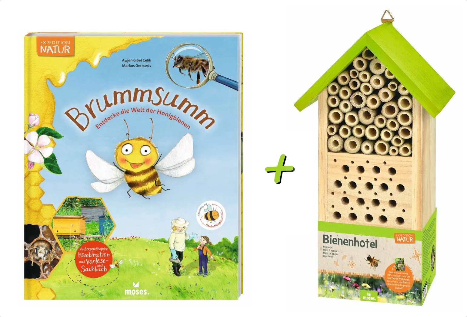 Expedition Natur Bienenhotel + Buch Brummsumm (Entdecke die Welt der Honigbiene)