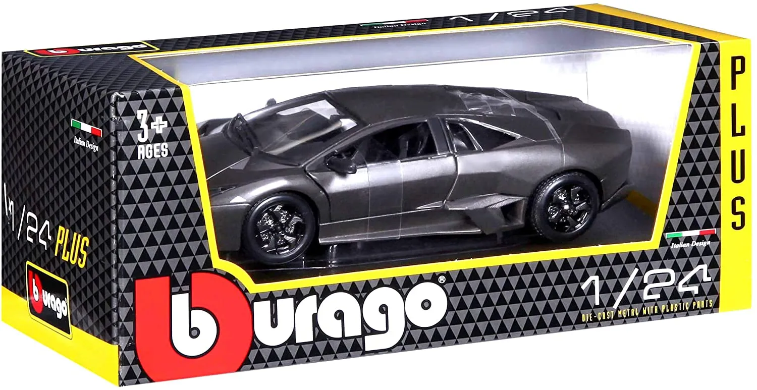 Bburago 18-21041 - Modellauto - Lamborghini Reventón (metallic-grau, Maßstab 1:24)