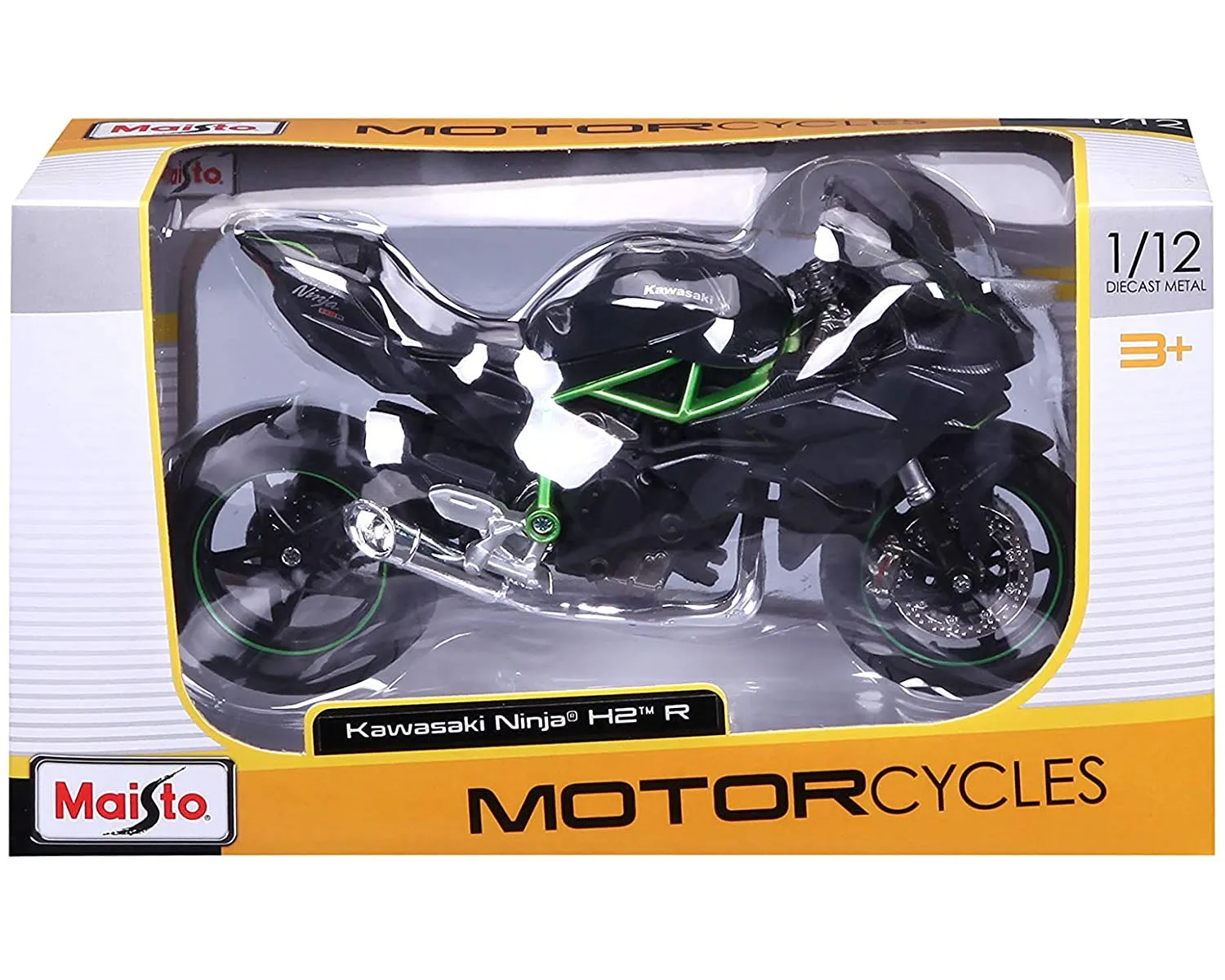 Maisto - Modellmotorrad - Kawasaki Ninja H2R (schwarz, Maßstab 1:12)
