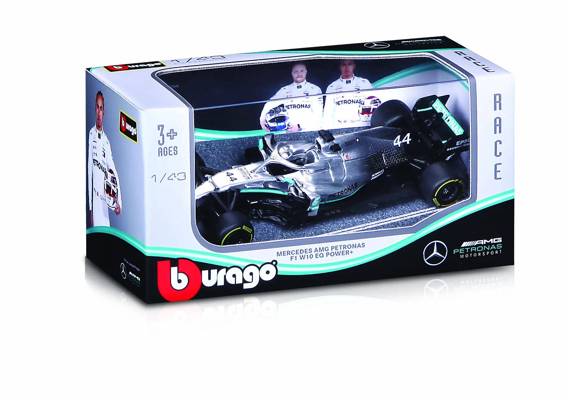 Mercedes Modellauto AMG Petronas F1 W10 EQ Power+ Hamilton (Maßstab 1:43)
