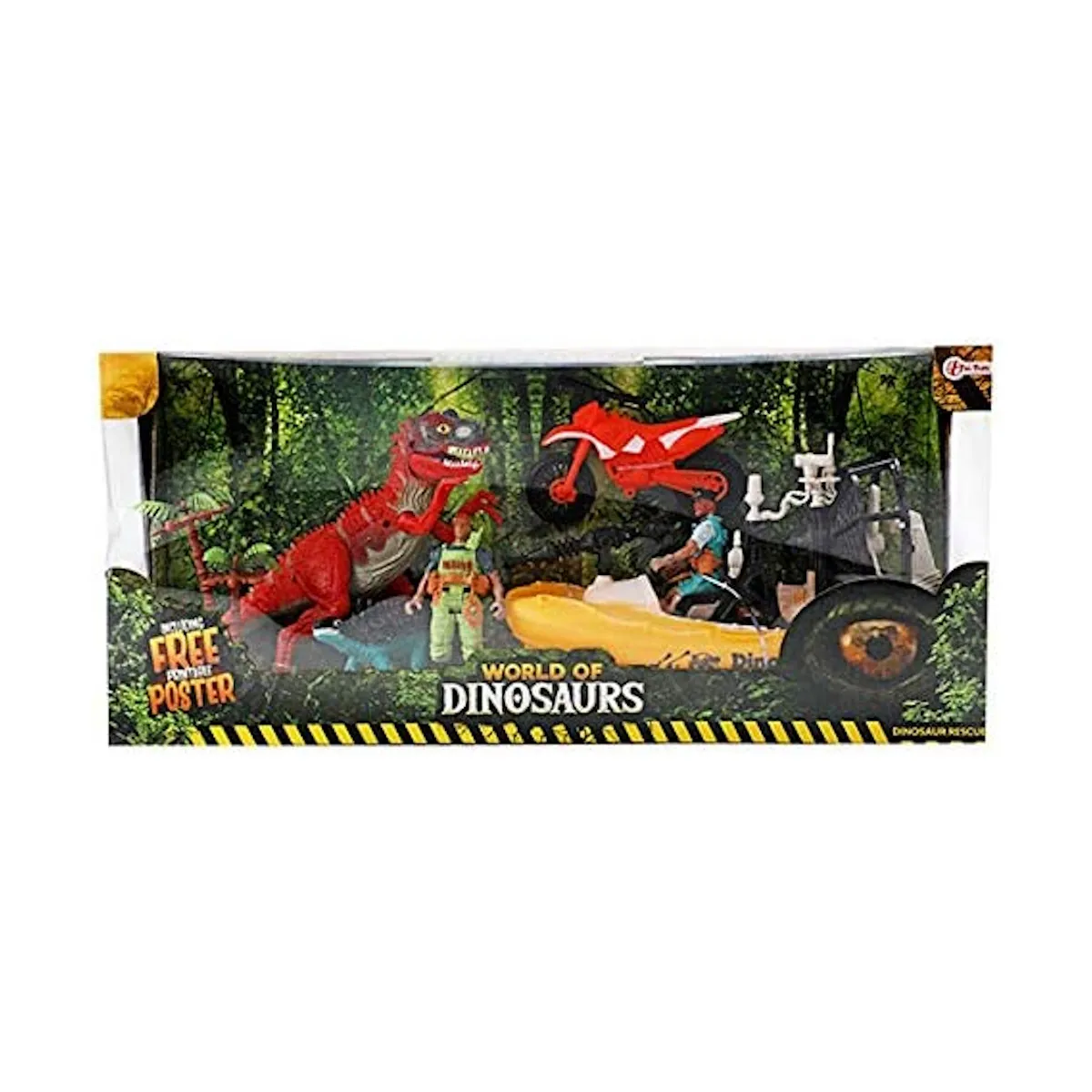Toi-Toys - Spielfiguren Set - World of Dinosaurs (Boot, Dinos, Motorrad, Figuren)