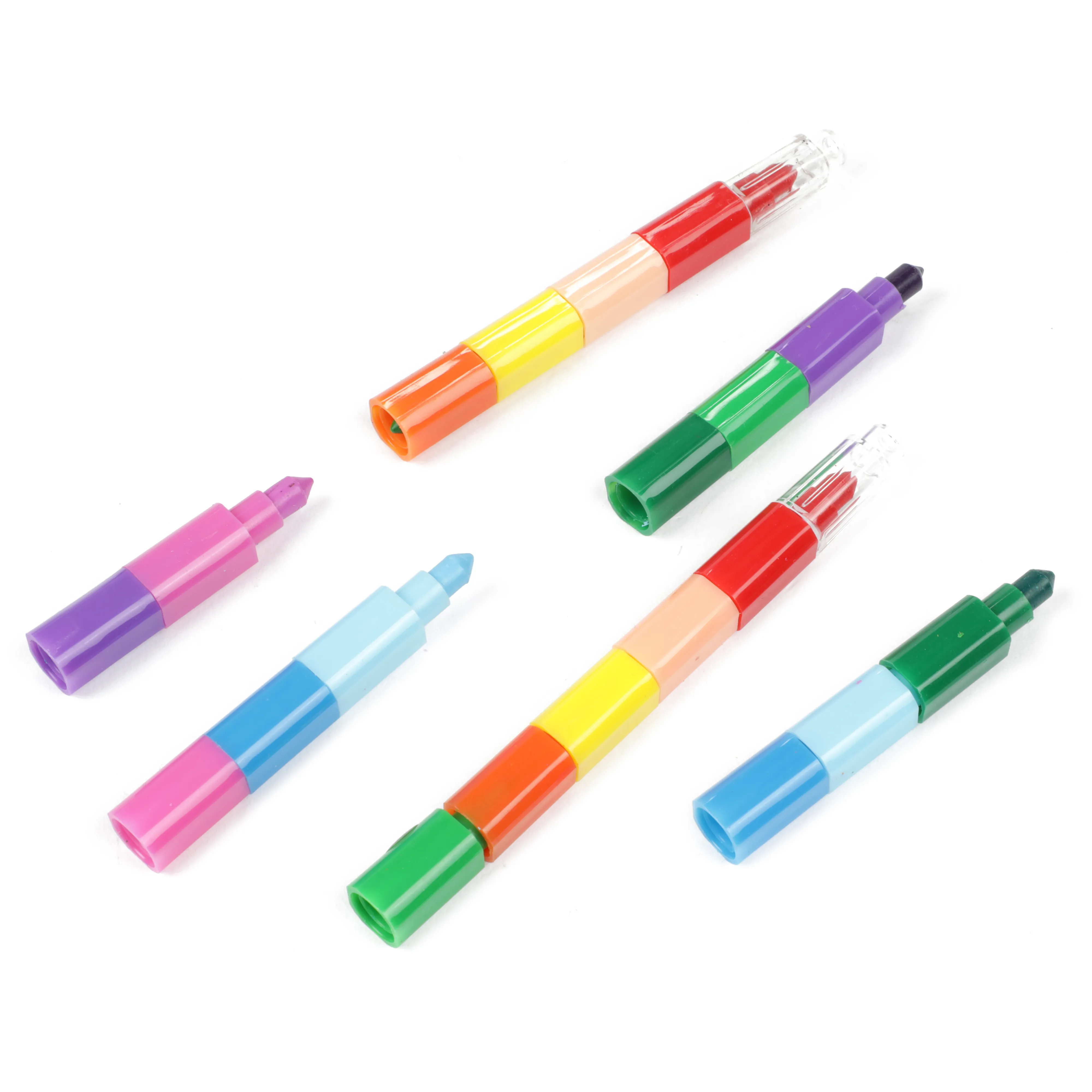 Toi-Toys - Wachsmalstifte 10in1 - mit je 10 Farben (stapelbar)