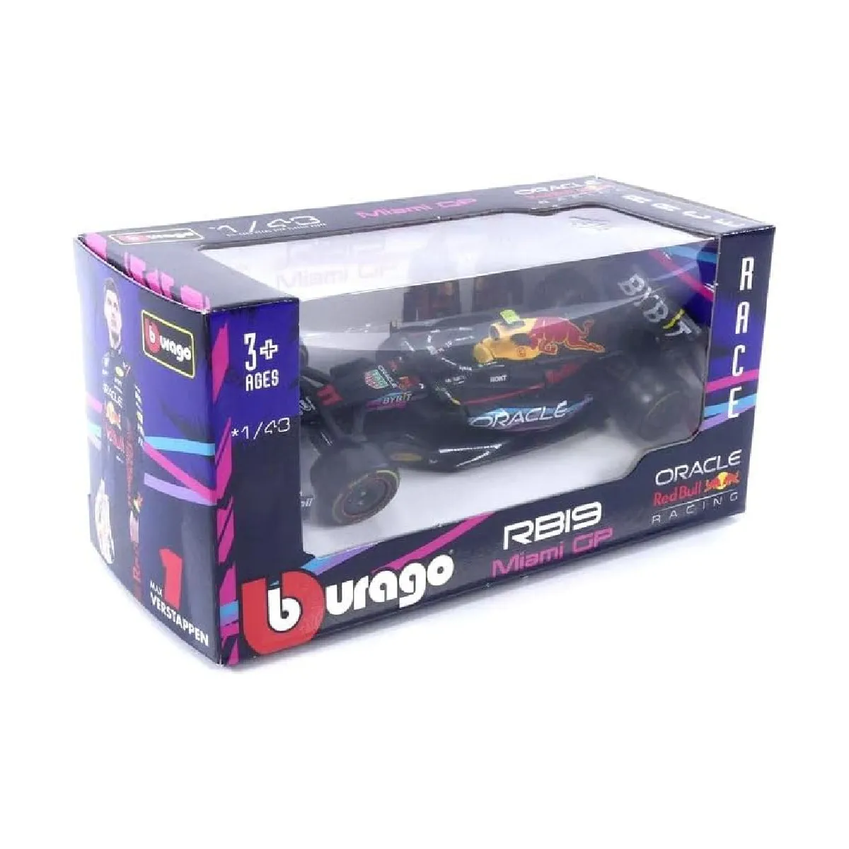 Bburago 18-38082P1 - Modellauto - F1 Red Bull RB19 '23 #11 Perez Miami GP (Maßstab 1:43)