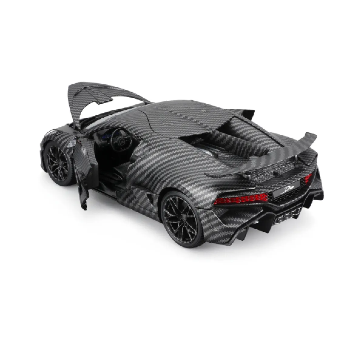 Bburago 18-11101 - Modellauto - Bugatti Divo Carbon (grau, Maßstab 1:18)