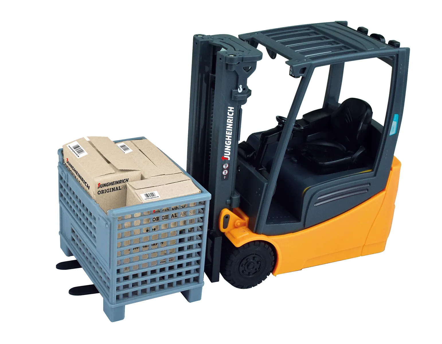 Happy People 34572 - Ferngesteuerter Gabelstapler - Jungheinrich (Maßstab 1:16)