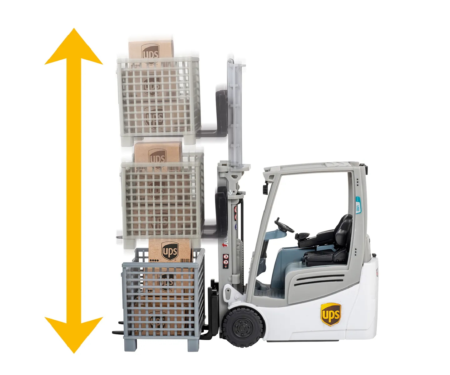 Happy People 34450 - Ferngesteuerter Gabelstapler - UPS Jungheinrich EFG 216 K Li-Ion (1:16)