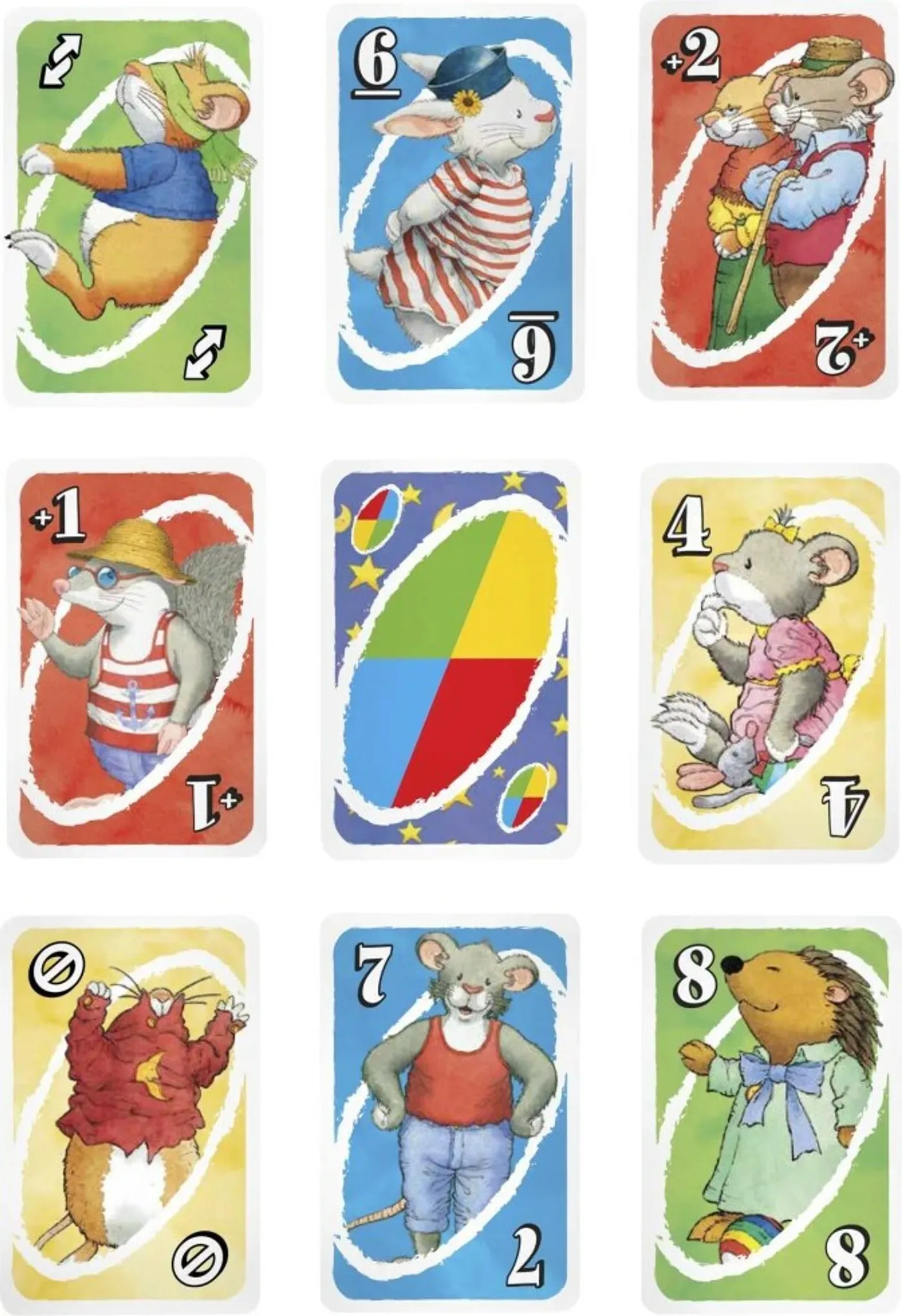 Mattel HFC79 - UNO Junior - Leo Lausemaus - Kartenspiel