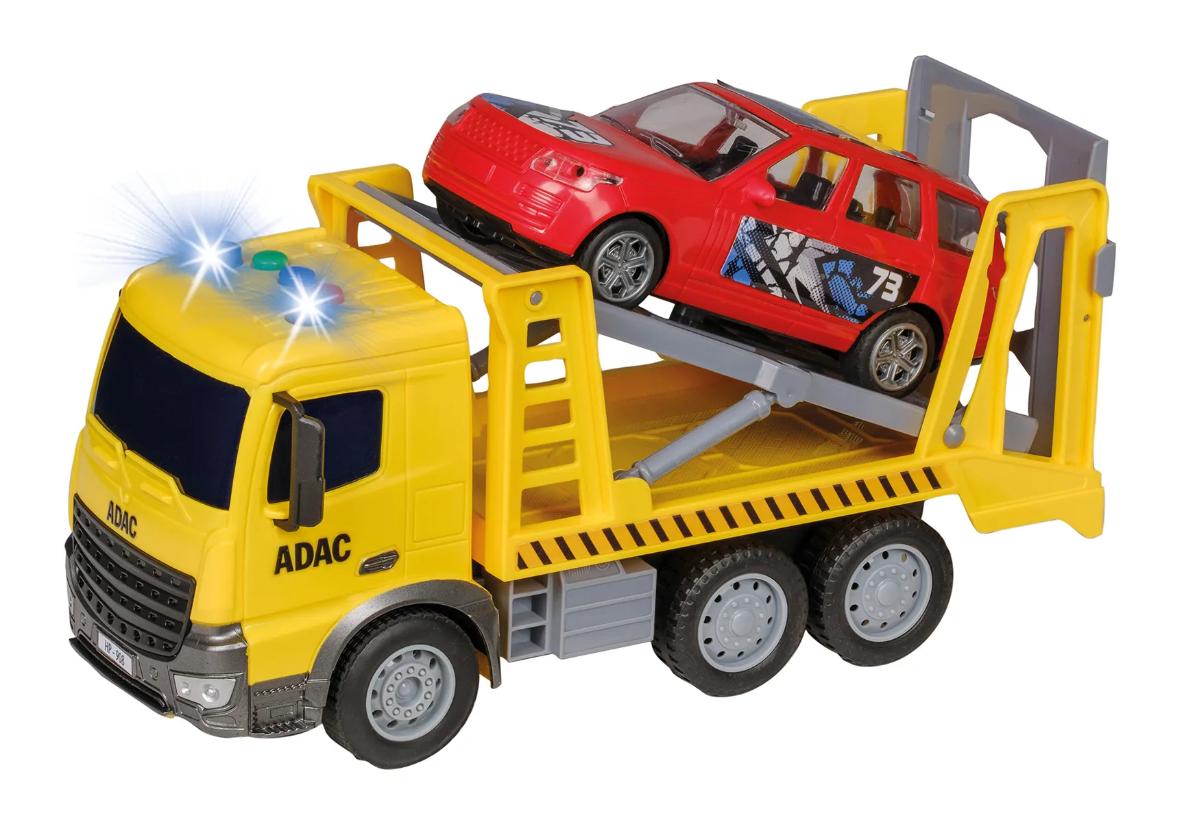 Happy People 39408 - Spielzeugauto - ADAC Abschleppfahrzeug (mit Licht & Sound)