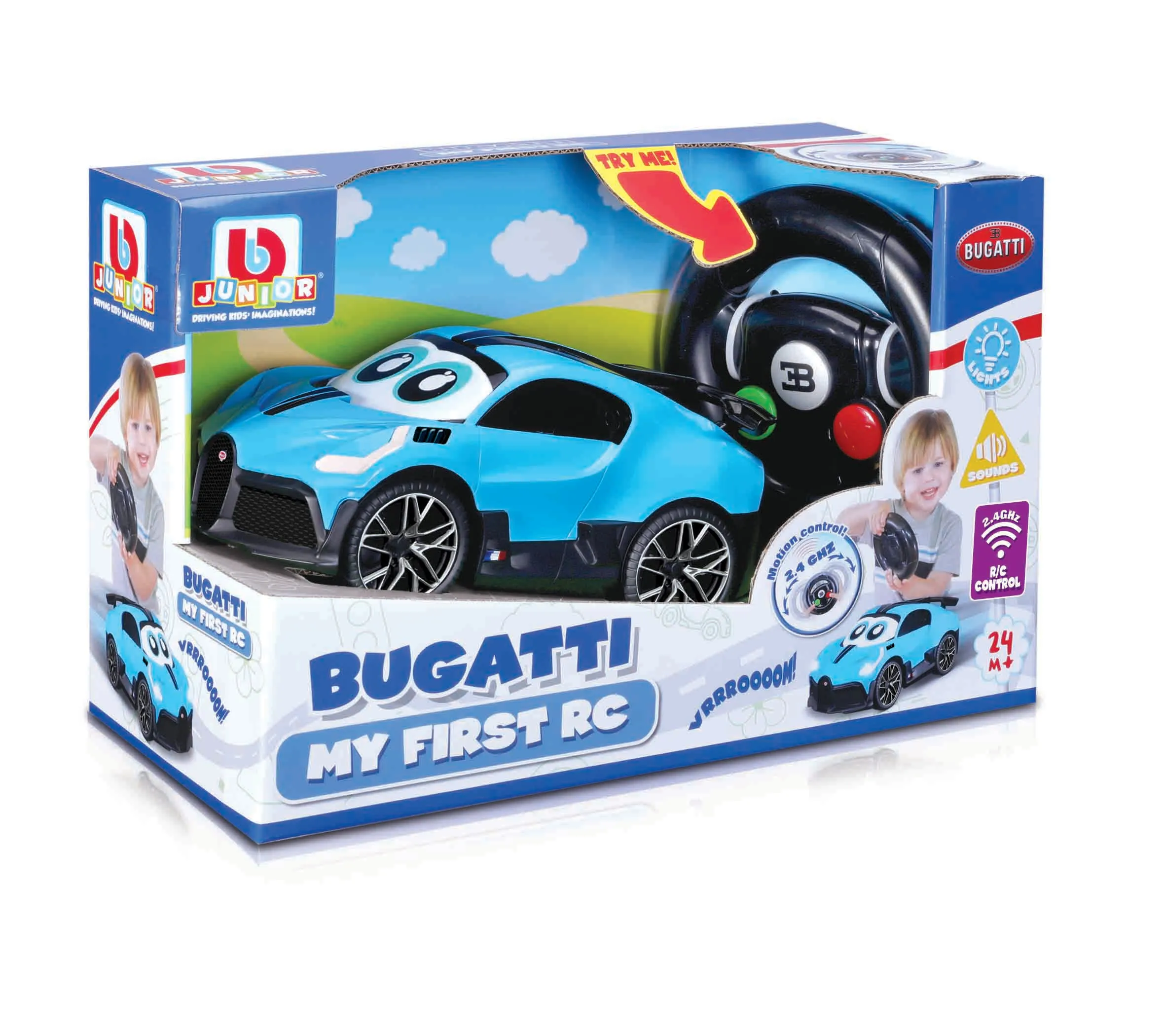 BB Junior 16-92013 - Ferngesteuertes Auto - My First Bugatti Divo (blau, 21cm)