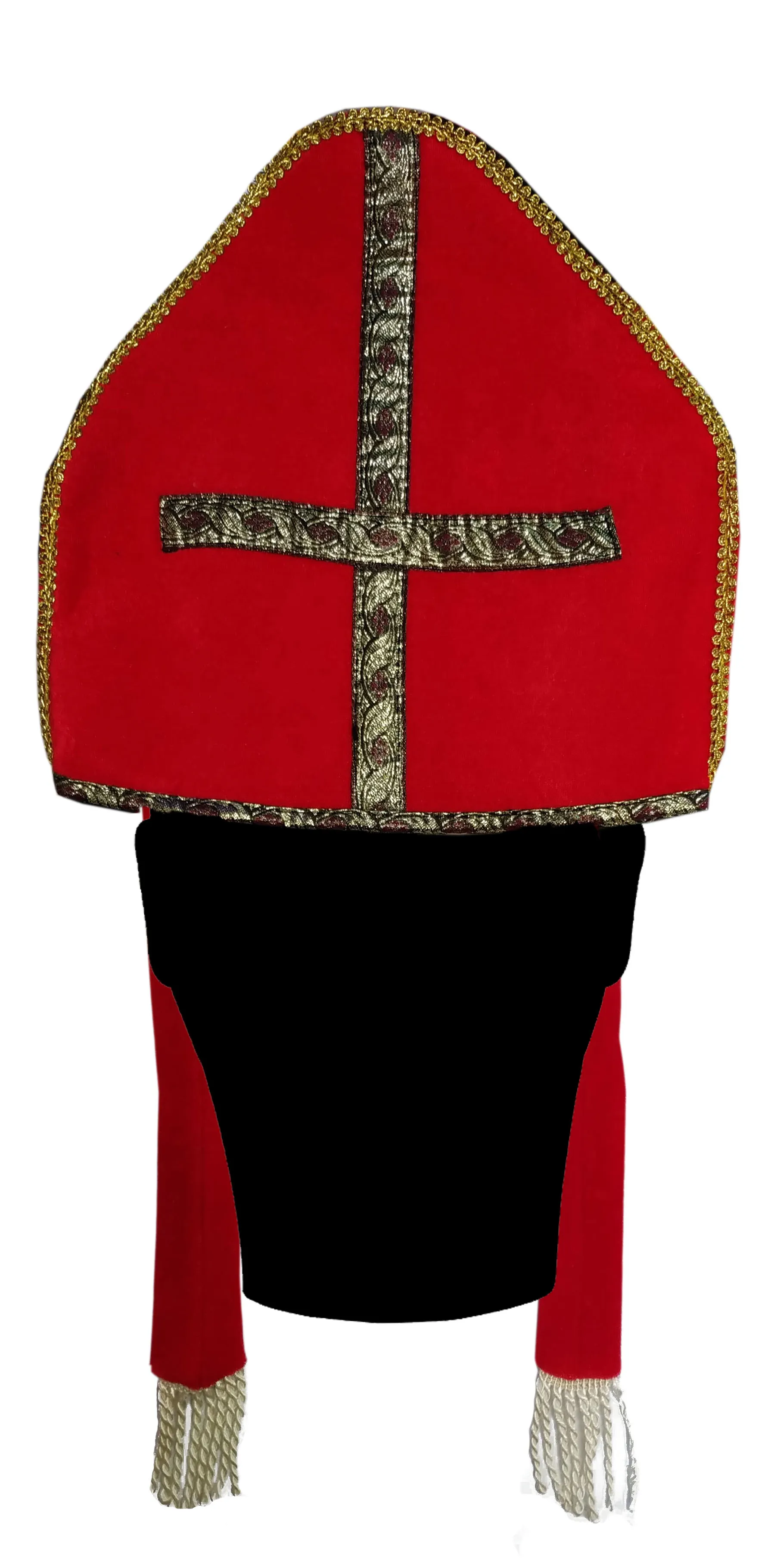 Bischofsmütze (rot/gold)