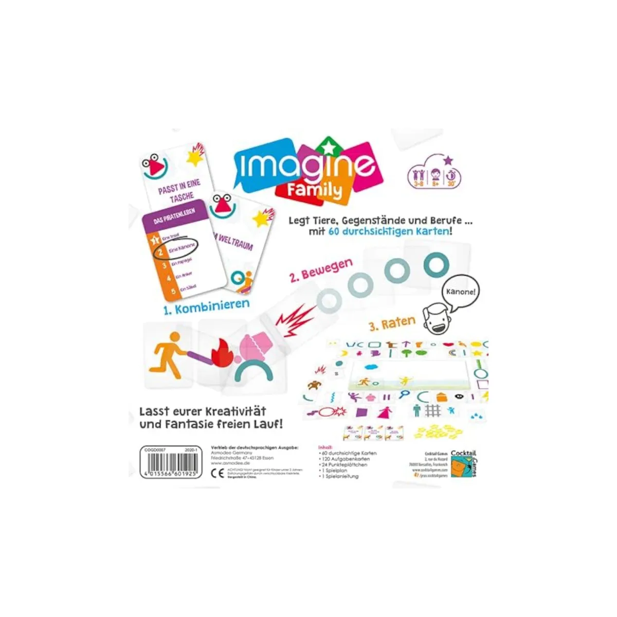 Asmodee COGD0007 - Kartenspiel - Imagine Family