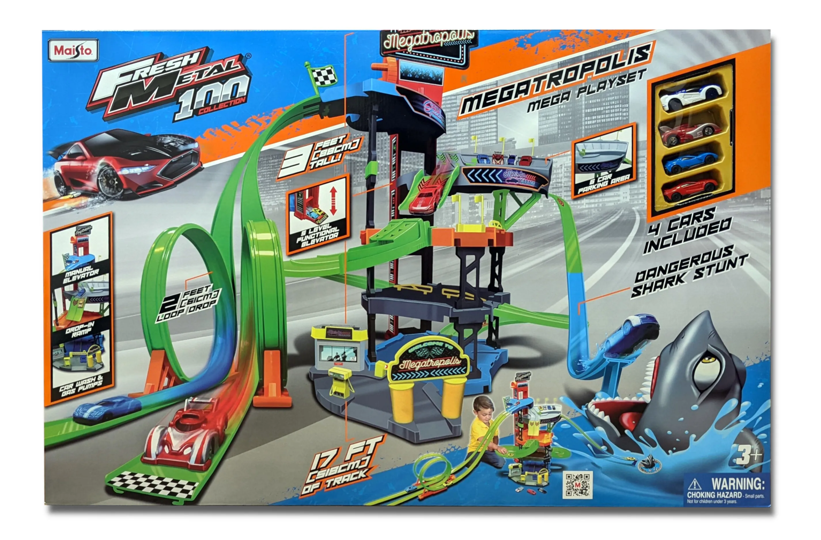 Maisto 12468 - Playset »Mega Metropolis« inkl. 4 Autos