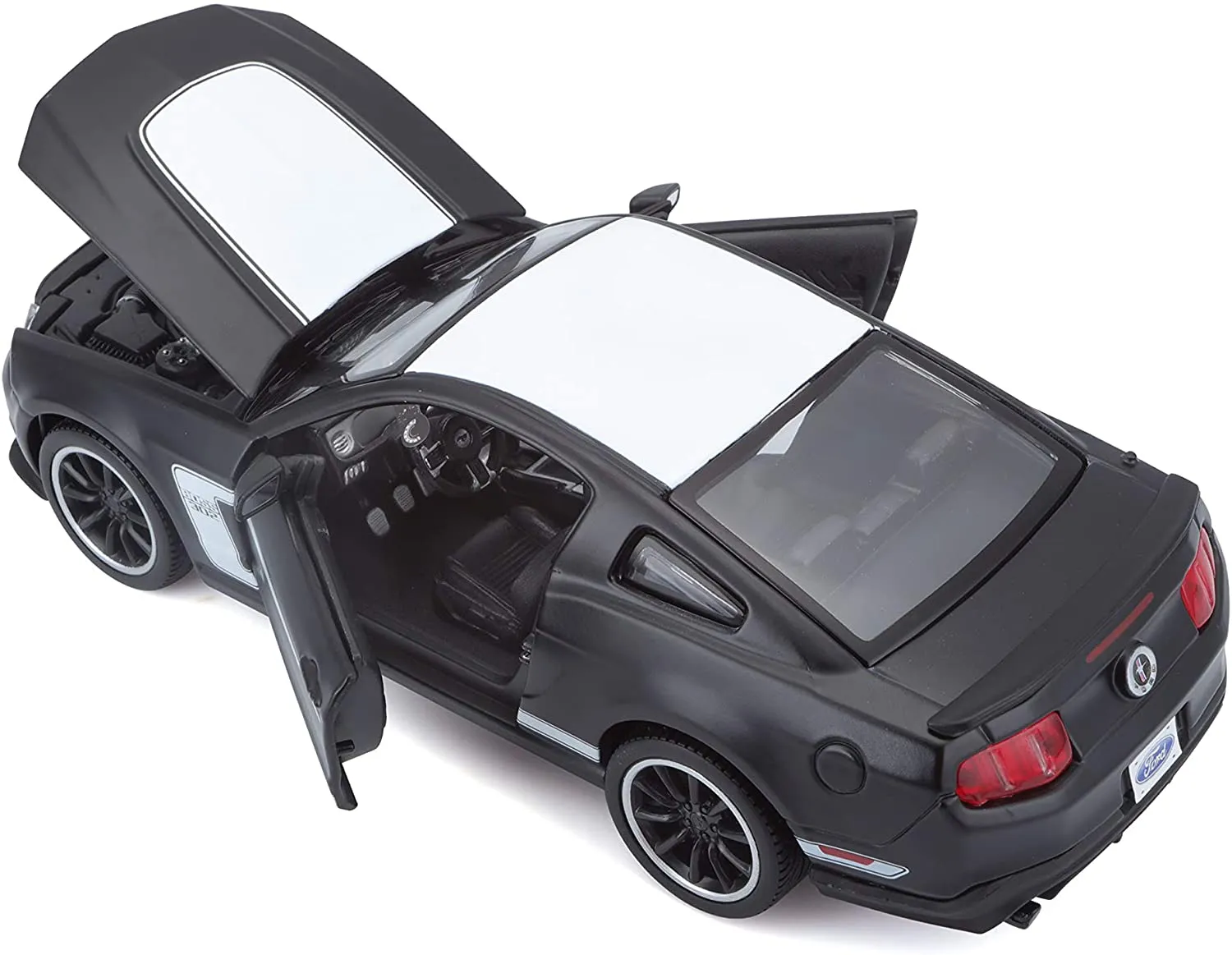 Maisto 31269 - Modellauto - Ford Mustang Boss 302 (mattschwarz, Maßstab 1:24)