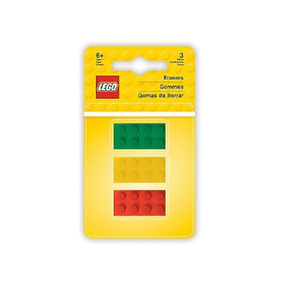 LEGO Radiergummi 3er Set (grün, gelb, rot)