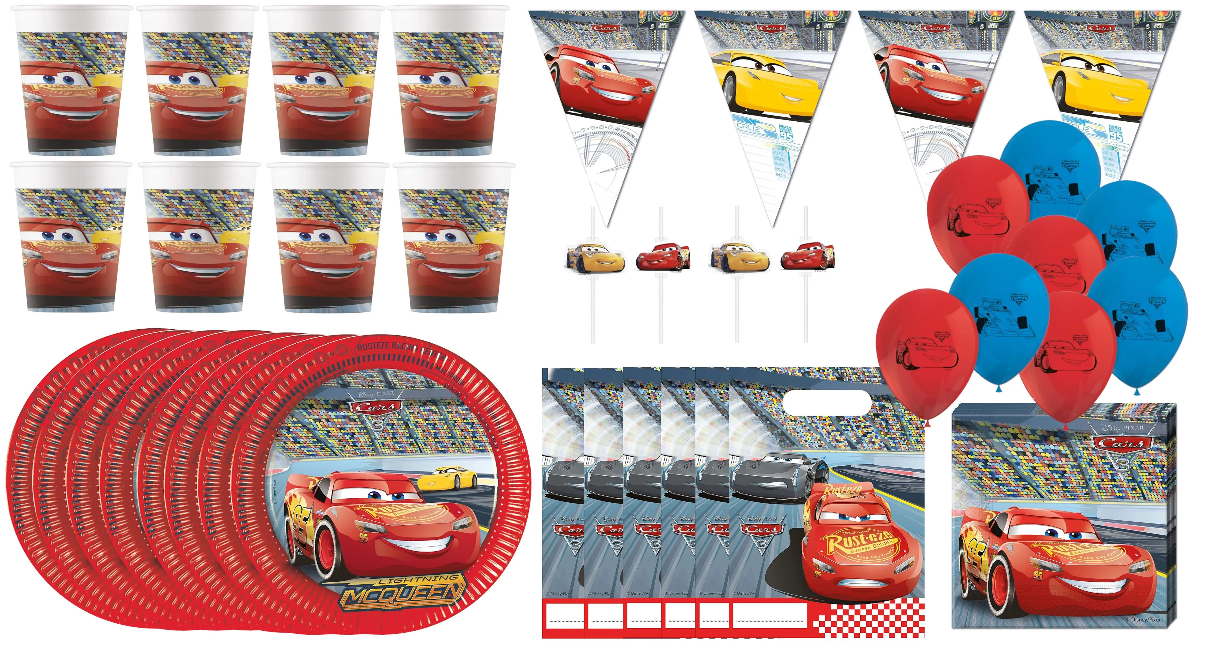 Cars 3 - Kindergeburtstags-Set (55-teilig)