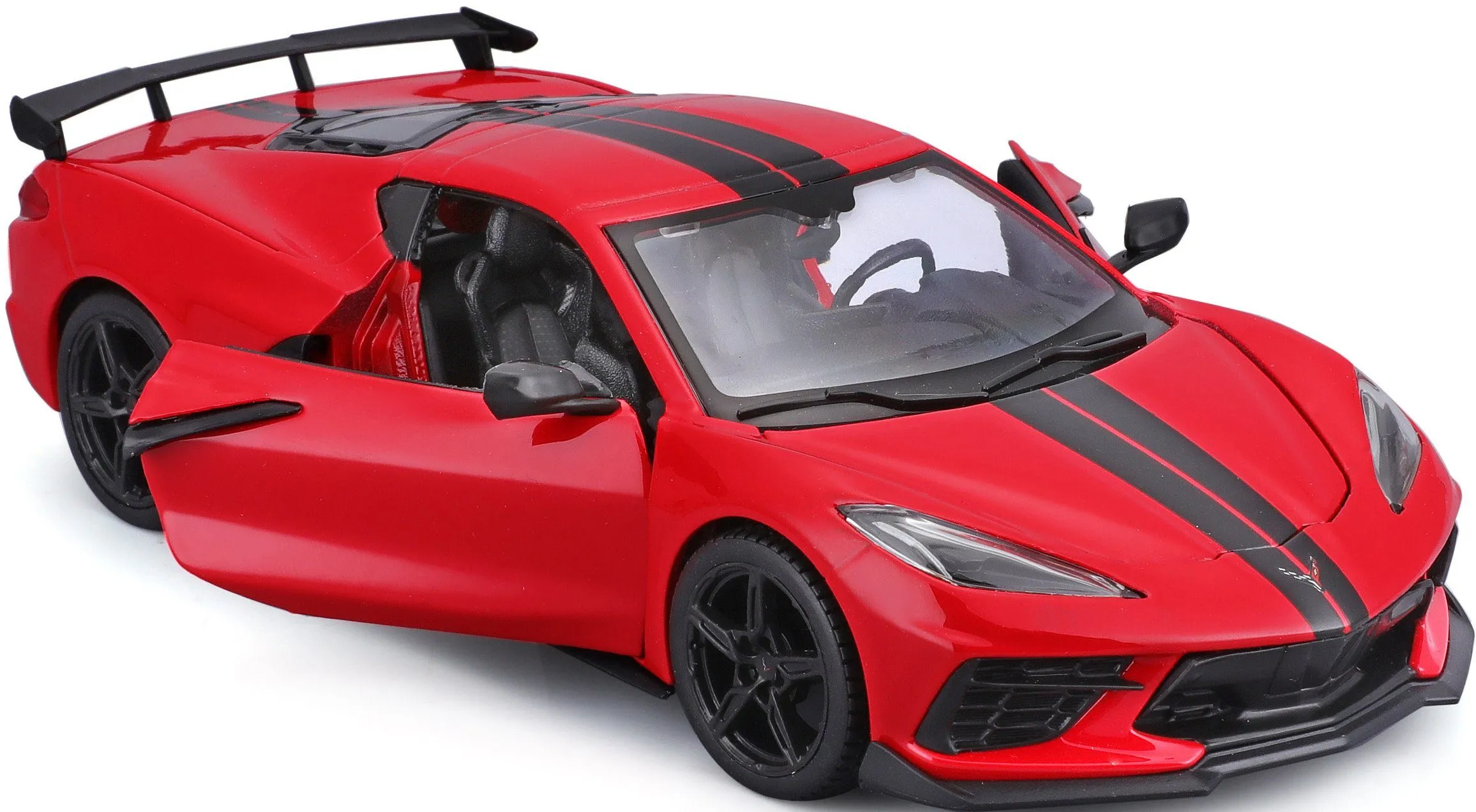 Maisto 31534 - Modellauto - Chevrolet Corvette Stingray Coupe High Wing '21 (rot, Maßstab 1:24)