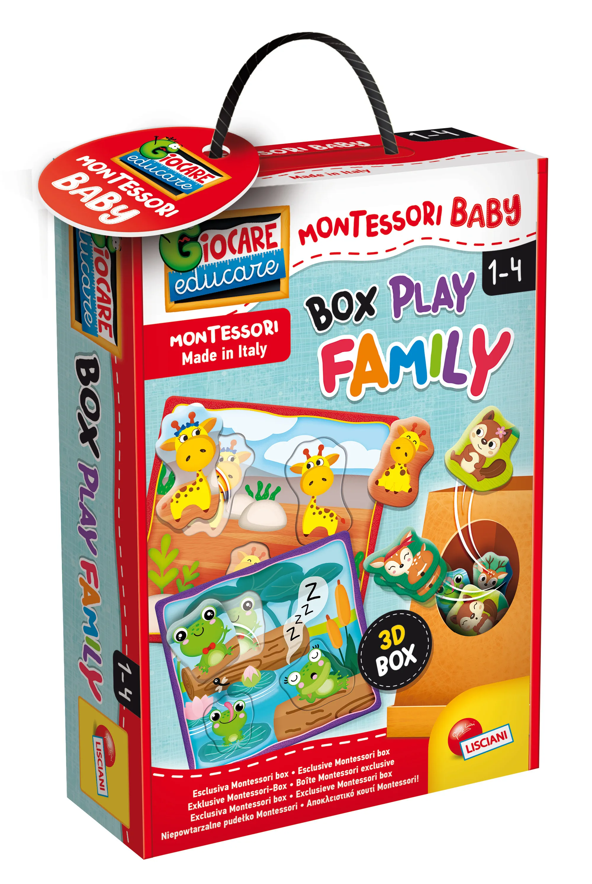 Lisciani 92727 - Montessori Baby - Box Play Family