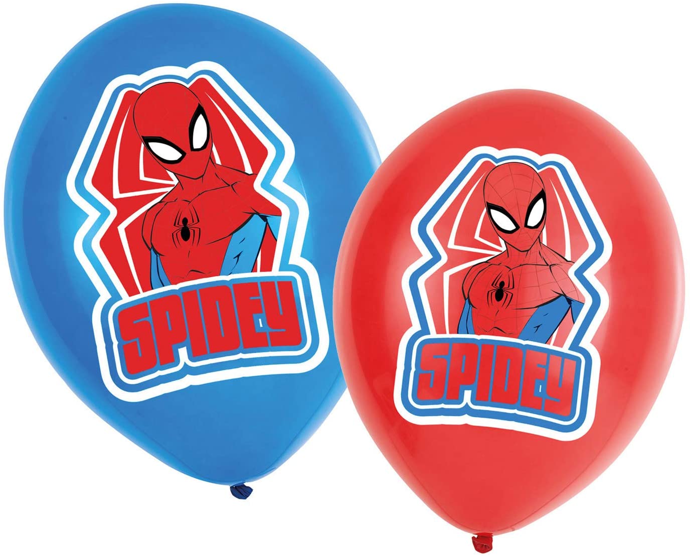 Amscan Spiderman Luftballons (6 Stück, rot & blau)