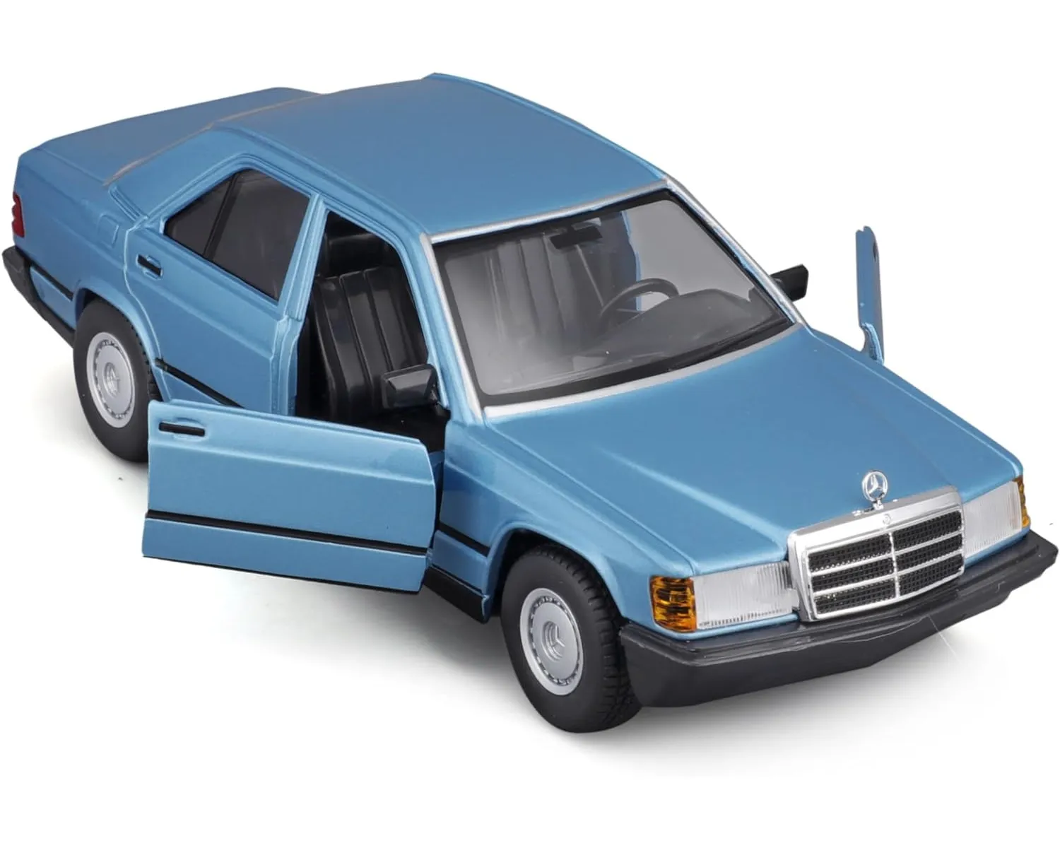 Bburago 18-21103 - Modellauto - Mercedes 190E ´87 (diamant blau, Maßstab 1:24)