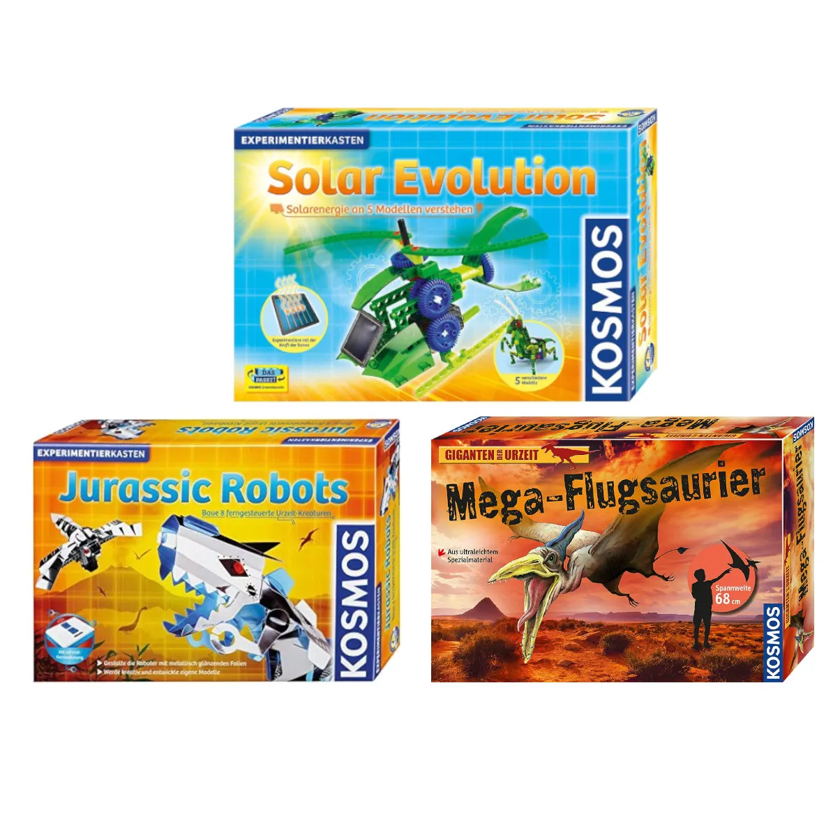 Kosmos 3er Bundle Experimentierkasten - Solar, Giganten und Robots