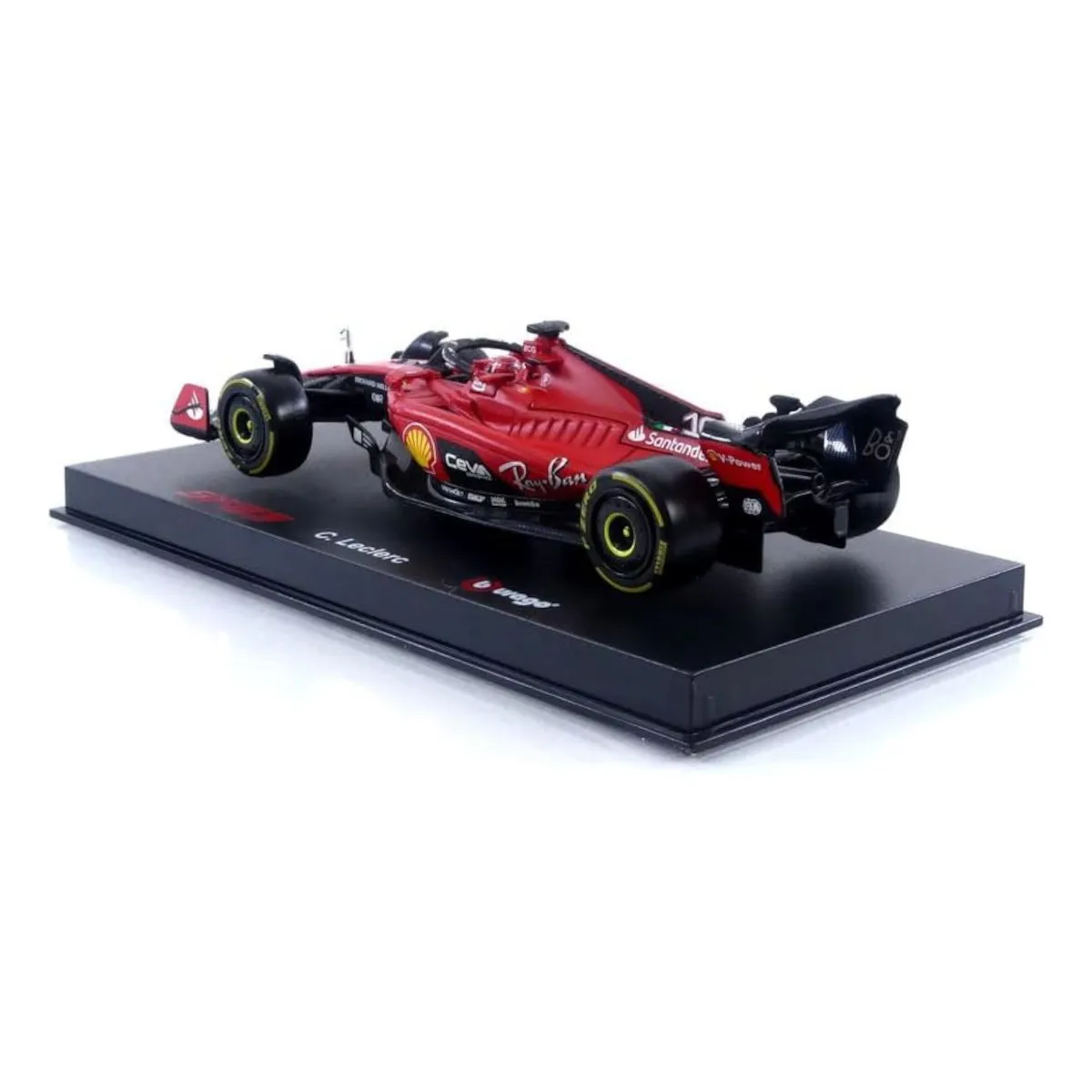 Bburago 18-36835L - Modellauto - F1 Ferrari SF-23 #16 Leclerc (mit Helm, Maßstab 1:43)