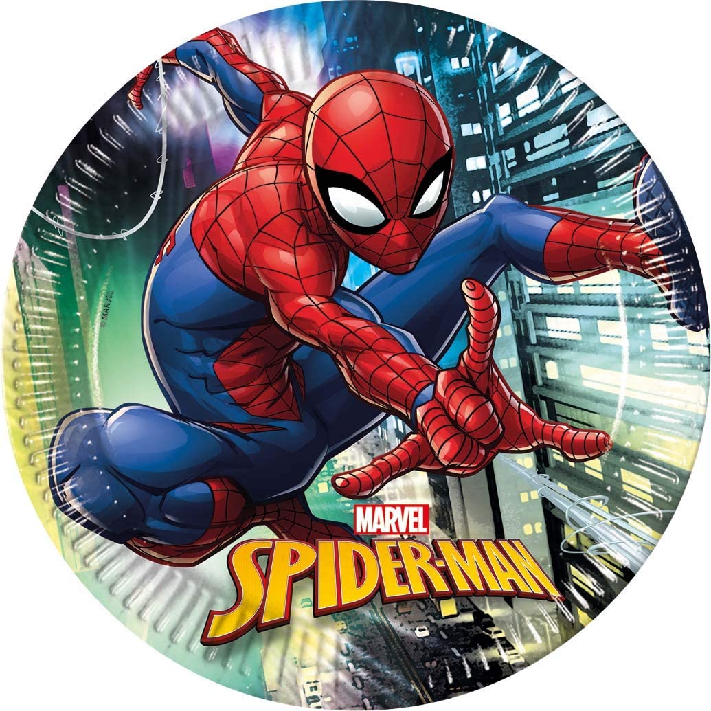 Procos - Spiderman - Pappteller (Ø23cm, 8 Stück)